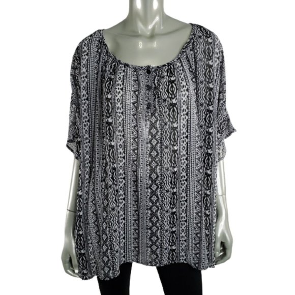 Massini Tops - Massini Womens Sheer Top Plus 2X